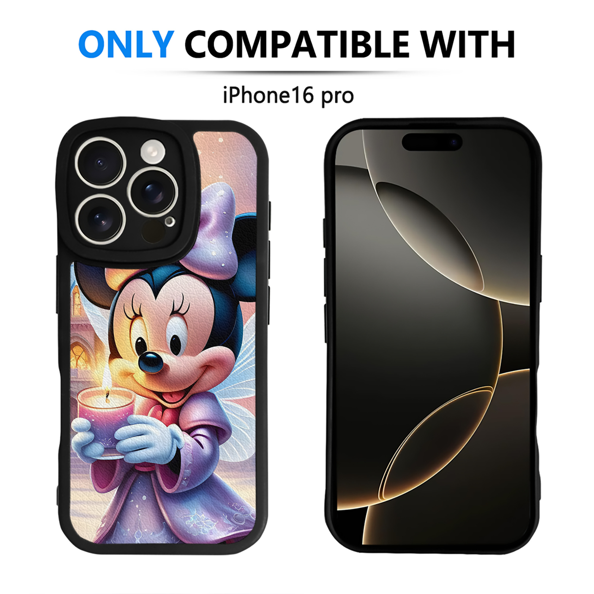 （画像用） ミッキーマウス Mickey Mouse 【iPhone 16シリーズ対応】シリコンスマホケース（レザー調） 材質：シリコン